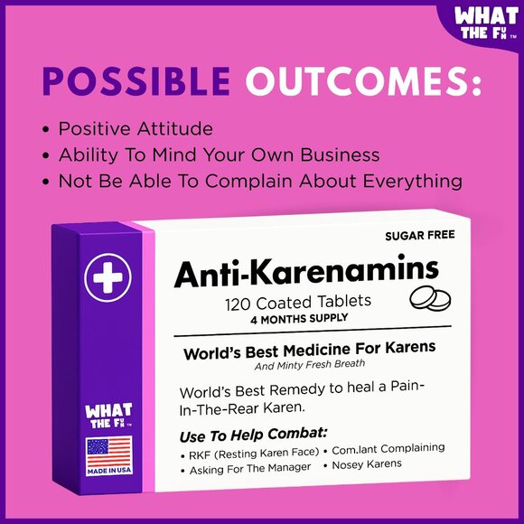 Novelty Prank Medicine Box Anti-Karenamins Funny Prescription Gag Gift Exchange - Picture 7 of 11